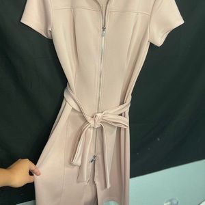 Formal pink peach color dress